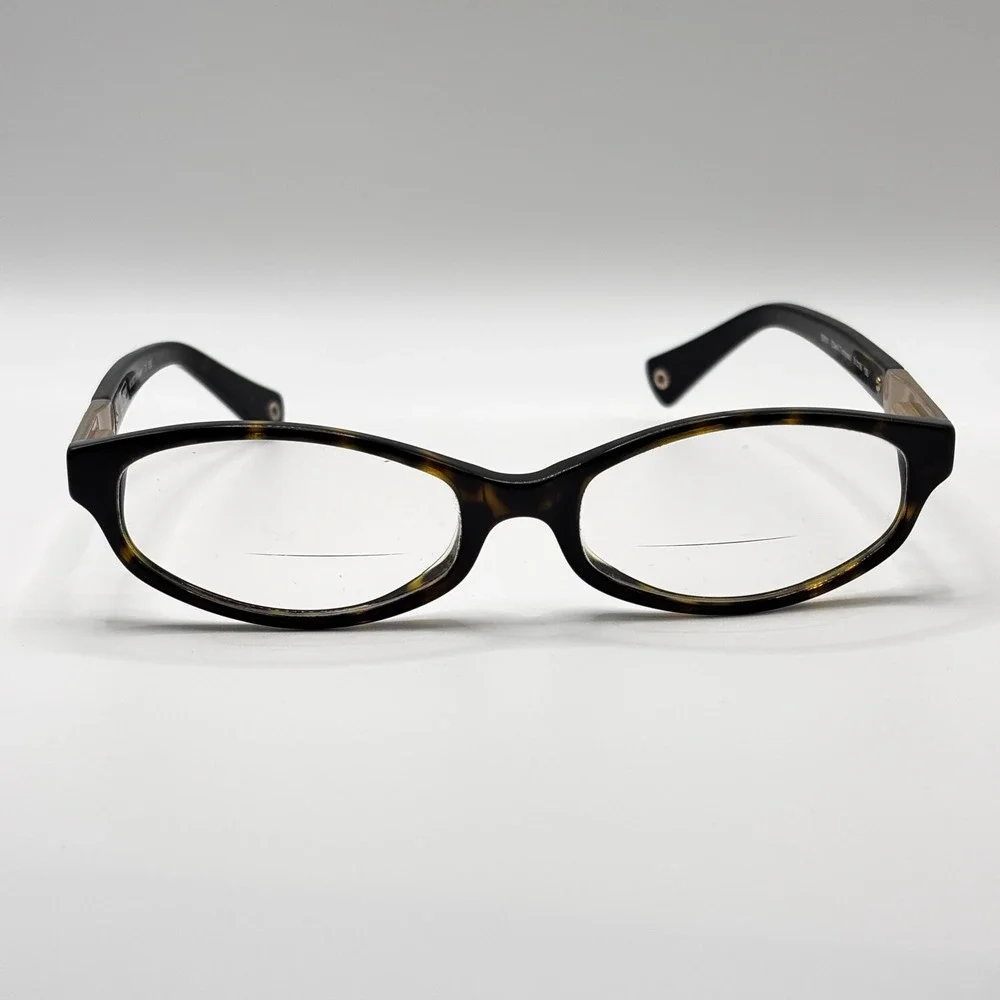 Dark Academia Eyeglasses Coach Kinslee HC 6037 51mm Dark Tortoise Acetate Gold